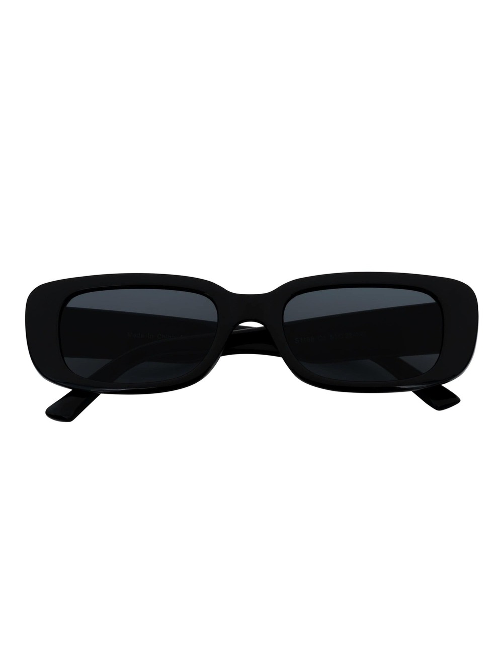 SLIM - Small Rectangle Sunglasses Gloss Black Smoke